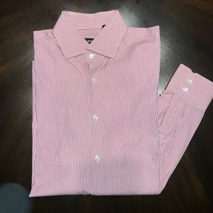 Hugo Boss Red/White checkered Dress Shirt
